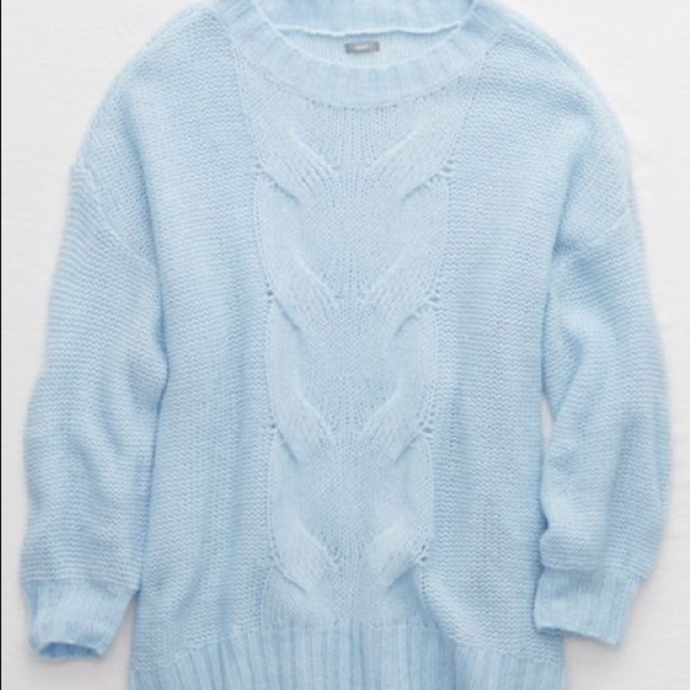 Aerie Oversized Happy Place Cable Sweater
